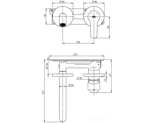 Смеситель Rubineta Torino-1F PM0009