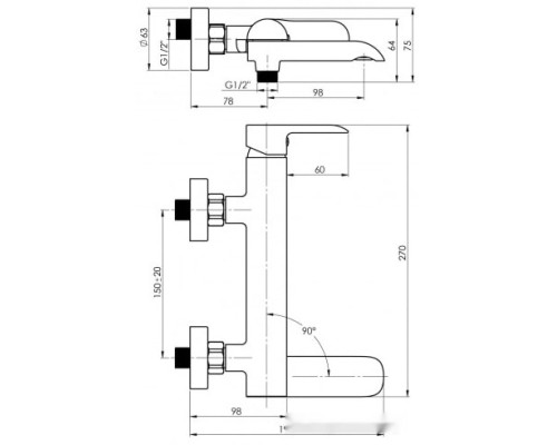 Смеситель Rubineta Ultra-10 U10P08