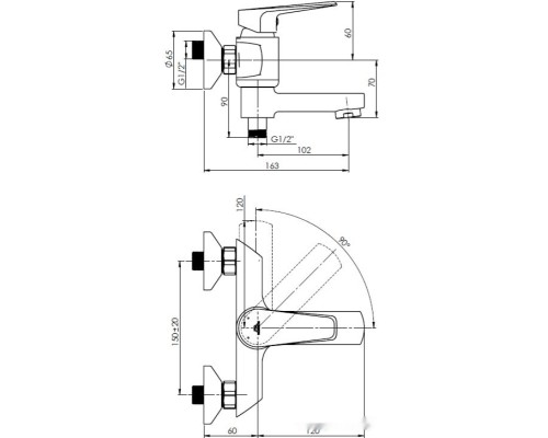 Смеситель Rubineta Deli-10/K (SW) D1PK08