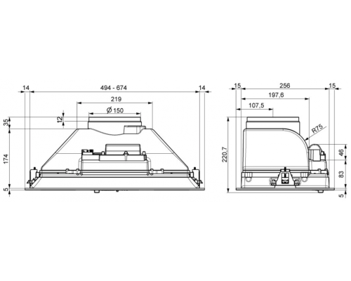 Вытяжка Elikor Casper 70Н-450-П3Д (нержавеющая сталь)