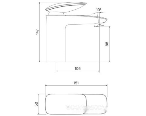 Смеситель IDDIS Stone STOSB00i01