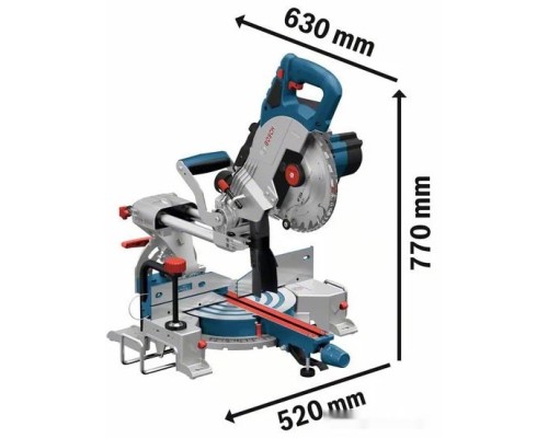 Торцовочная пила Bosch GCM 18V-216 BiTurbo Professional 0601B41000 (без АКБ)