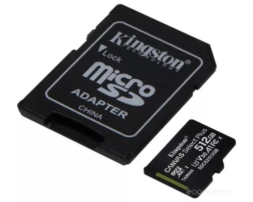 Карта памяти Kingston Canvas Select Plus microSDXC 512GB (с адаптером)