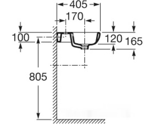 Умывальник Roca Meridian 35x35 (32724C000)