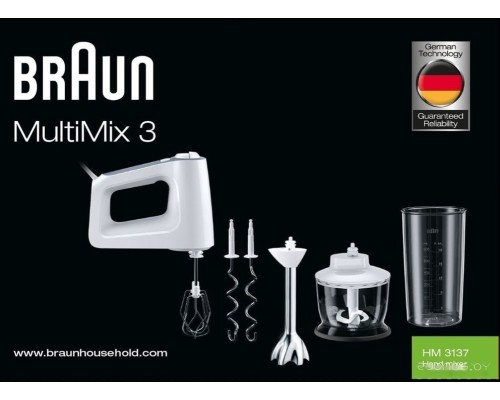 Миксер Braun MultiMix 3 HM 3137 WH