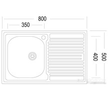 Кухонная мойка Ukinox STM 800.500-T5K