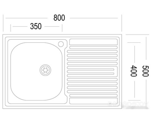 Кухонная мойка Ukinox STM 800.500-T5K