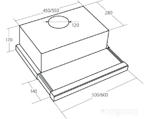 Вытяжка AKPO Light eco glass twin 50 WK-7 (серый)