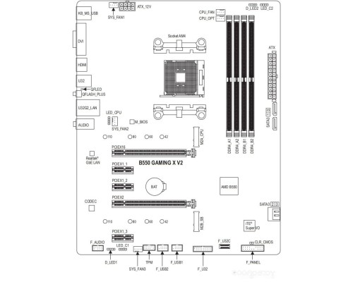 Материнская плата Gigabyte B550 Gaming X V2 (rev. 1.0)