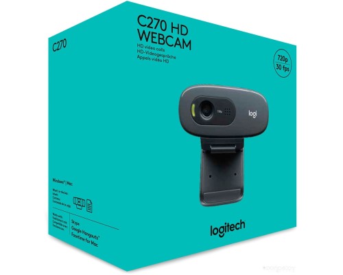 Веб-камера Logitech HD Webcam C270 черный [960-001063]