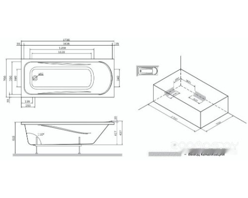 Ванна Am.Pm Sense W75A-150-070W-KL