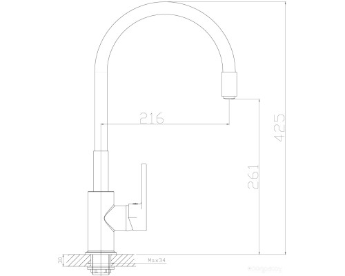 Смеситель Rossinka Silvermix Z35-35U (синий/хром)