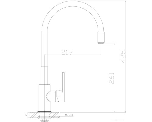 Смеситель Rossinka Silvermix Z35-35U (черный/хром)