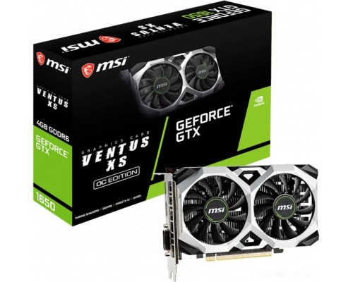 Видеокарта MSI GeForce GTX 1650 D6 VENTUS XS OC 4GB GDDR6