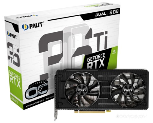 Видеокарта PALIT GeForce RTX 3060 Ti Dual OC 8GB GDDR6 NE6306TS19P2-190AD