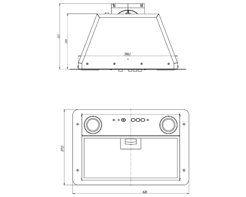 Вытяжка Elikor Flat 42П-430-К3Д (хром)