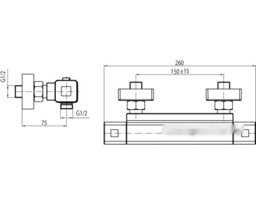 Смеситель Valvex Estil Square Plus 2447170