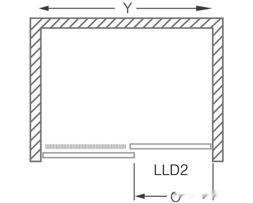 Душевая дверь Roth Lega Line LLD2/120 (хром/intimglass)