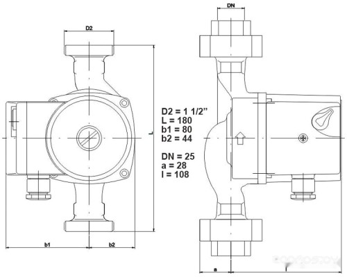 Циркуляционный насос IMP Pumps GHN 25/65-180