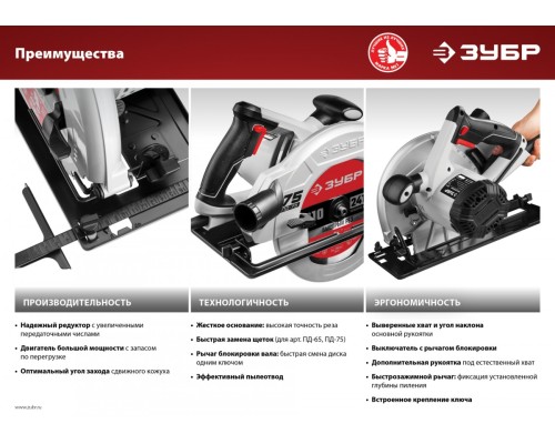 Дисковая пила ЗУБР ПД-55