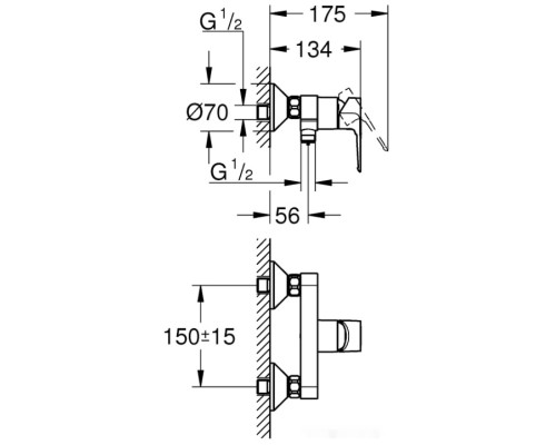 Смеситель Grohe Bauloop 23633001