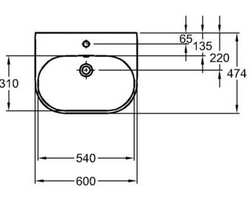 Умывальник Keramag 4U F223460000 60x47.5