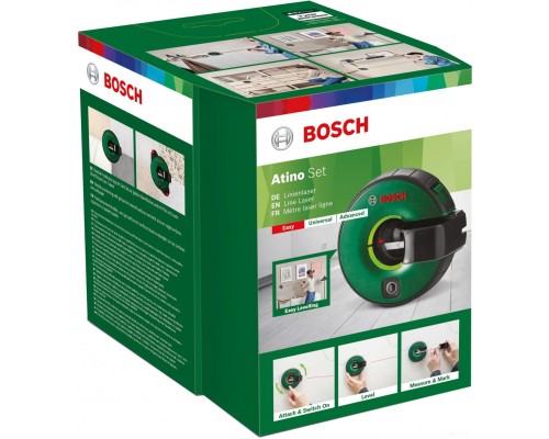 Лазерный нивелир Bosch Atino Set 0603663A01 (6 гелевых вкладышей)