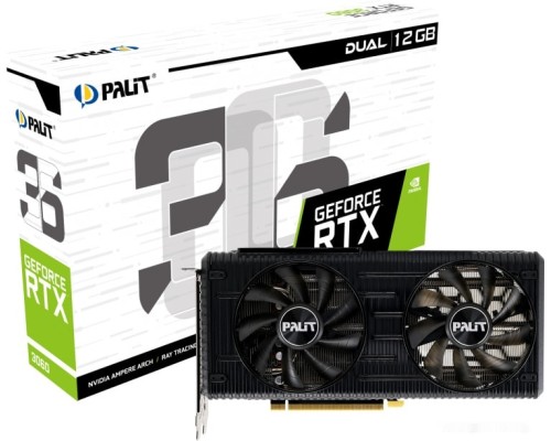 Видеокарта PALIT GeForce RTX 3060 Dual 12GB GDDR6 NE63060019K9-190AD