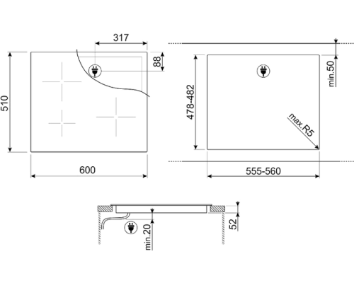 Варочная панель Smeg SI2641DP