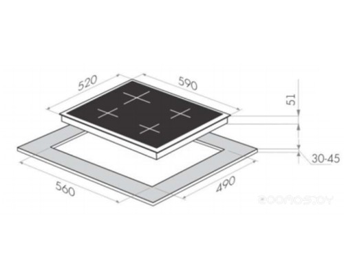 Варочная панель HOMSair HGE643GBK