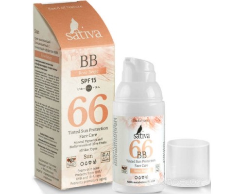 BB-крем Sativa BB-крем Ухаживающий с тонирующим эффектом 66 Sand Beige SPF15