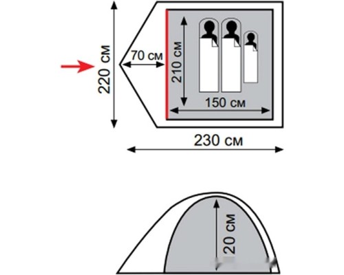 Палатка Totem Tepee 2 V2