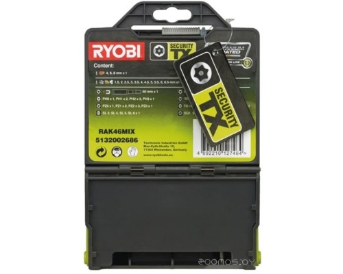 Набор бит Ryobi RAK46MiX (46 предметов)