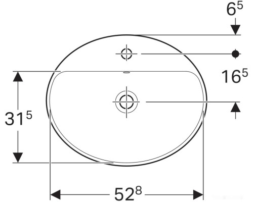 Умывальник Geberit VariForm 500.721.01.2 Умывальник Geberit VariForm 500.721.01.2