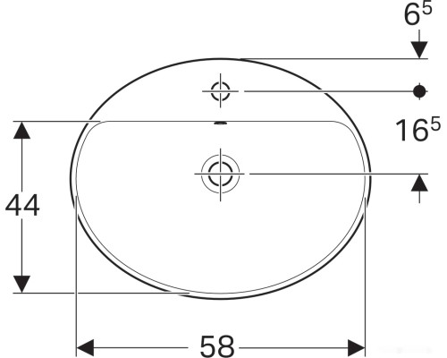 Умывальник Geberit VariForm 500.725.01.2 Умывальник Geberit VariForm 500.725.01.2