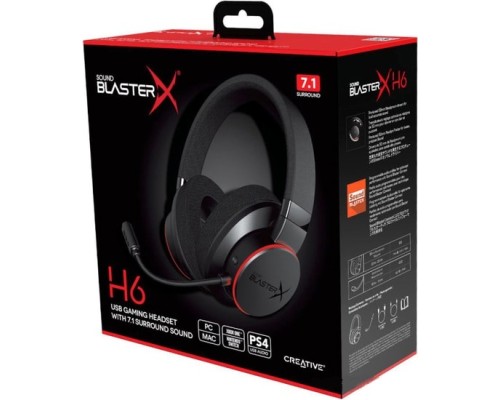 Компьютерная гарнитура Creative Sound BlasterX H6