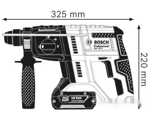 Перфоратор Bosch GBH 180-LI Professional 0611911122 (с 1-им АКБ, кейс)