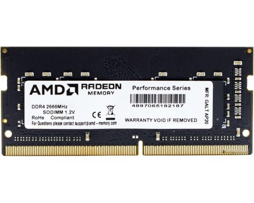 Модуль памяти AMD Radeon R7 Performance 4GB DDR4 SODIMM PC4-21300 R744G2606S1S-U