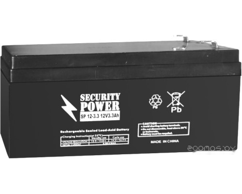 Аккумулятор для ИБП Security Power SP 12-3.3 F1 (12В/3.3 А·ч)