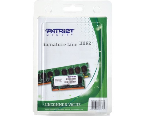 Модуль памяти Patriot Signature 2x2GB KIT DDR2 PC2-6400 (PSD24G800K)