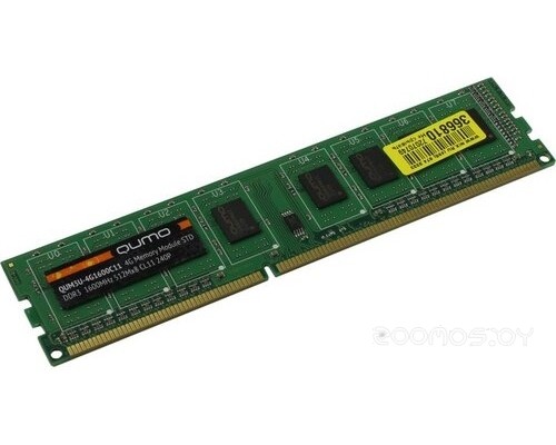 Модуль памяти Qumo 4GB DDR3 PC3-12800 QUM3U-4G1600C11