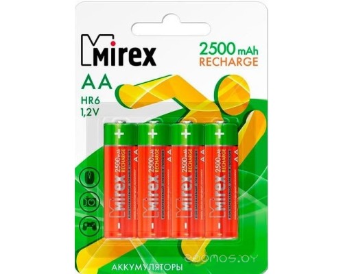 Аккумуляторы Mirex AA 2500mAh 4 шт HR6-25-E4