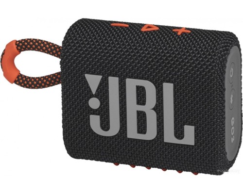 Портативная акустика JBL Go 3 (черный/оранжевый)