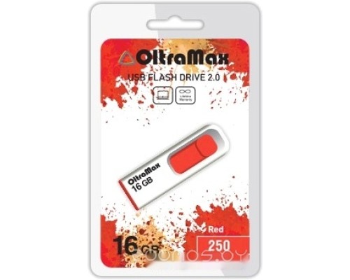 USB Flash OltraMax  250 16GB (красный) [OM-16GB-250-Red]