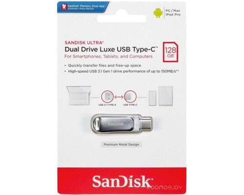 USB Flash SanDisk Ultra Dual Drive Luxe USB Type-C 128GB SDDDC4-128G-G46