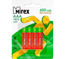 Аккумуляторы Mirex AAA 600mAh 4 шт HR03-06-E4