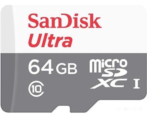 Карта памяти SanDisk Ultra SDSQUNR-064G-GN3MA microSDXC 64GB (с адаптером)