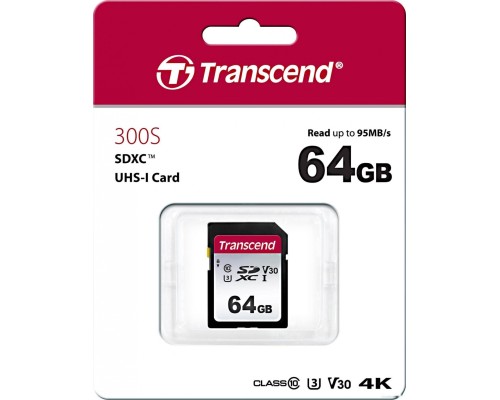 Карта памяти Transcend SDXC 300S 64GB