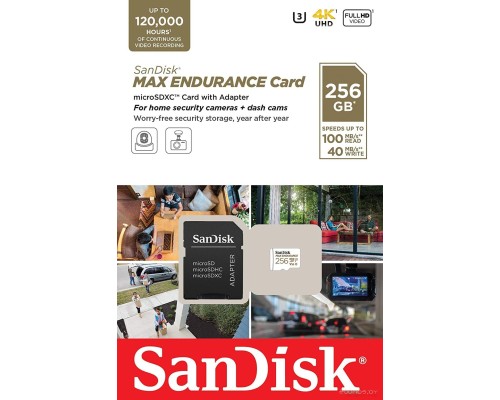 Карта памяти SanDisk microSDXC SDSQQVR-256G-GN6IA 256GB (с адаптером)