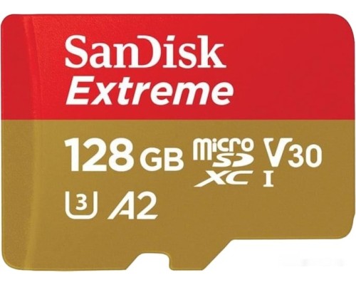 Карта памяти SanDisk Extreme microSDXC SDSQXBZ-128G-GN6MA 128GB (с адаптером)